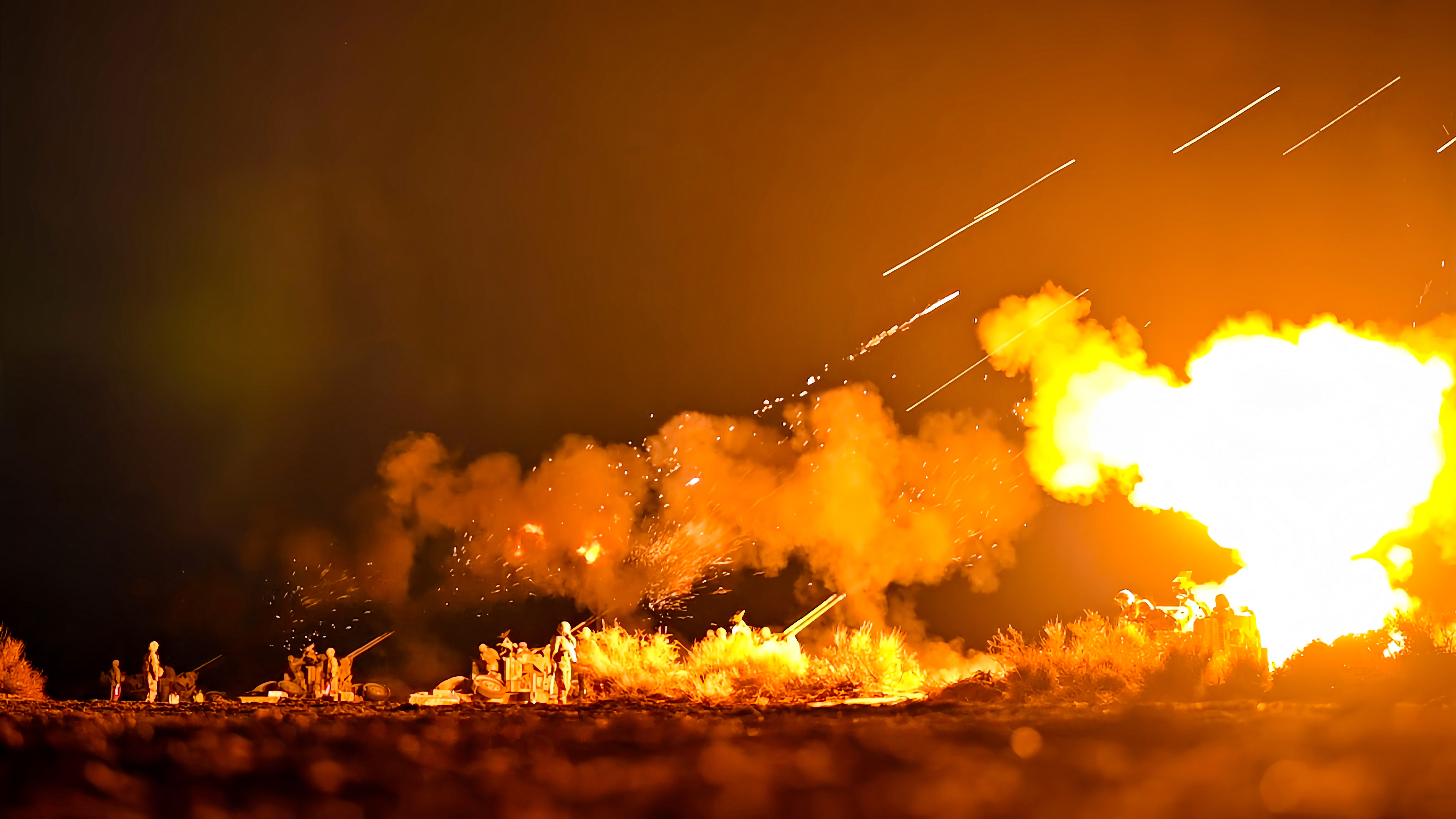 大漠戈壁，新疆军区某高炮分队实战化演练锻造全天候战力