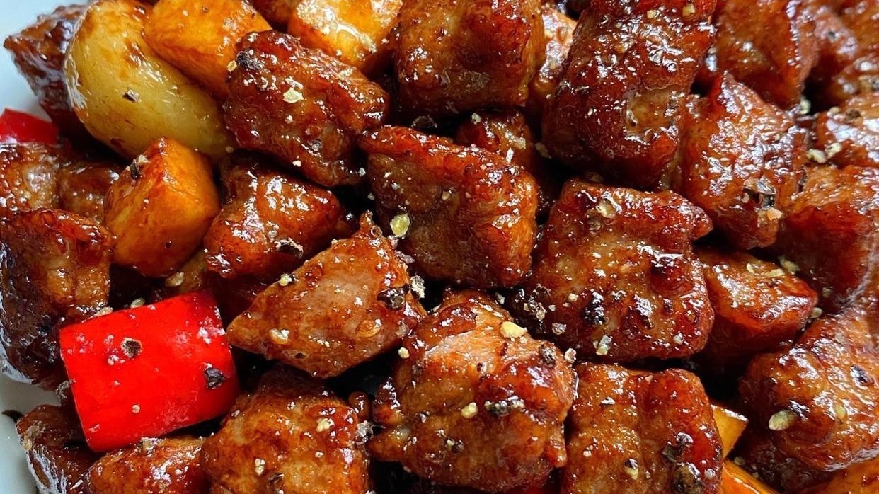 两用黑胡椒，60秒快炒牛肉粒