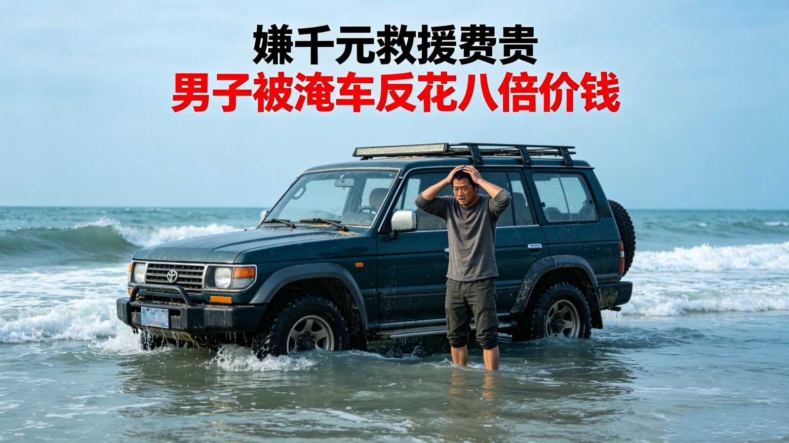 嫌千元救援费贵 男子被淹车反花八倍价钱