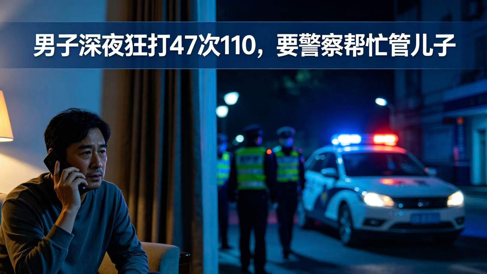 男子深夜狂打47次110,要警察帮忙管儿子 男子深夜狂打47次110,要警察帮忙管儿子