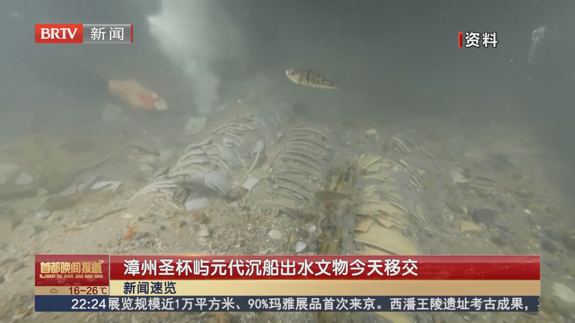 漳州圣杯屿元代沉船出水文物今天移交