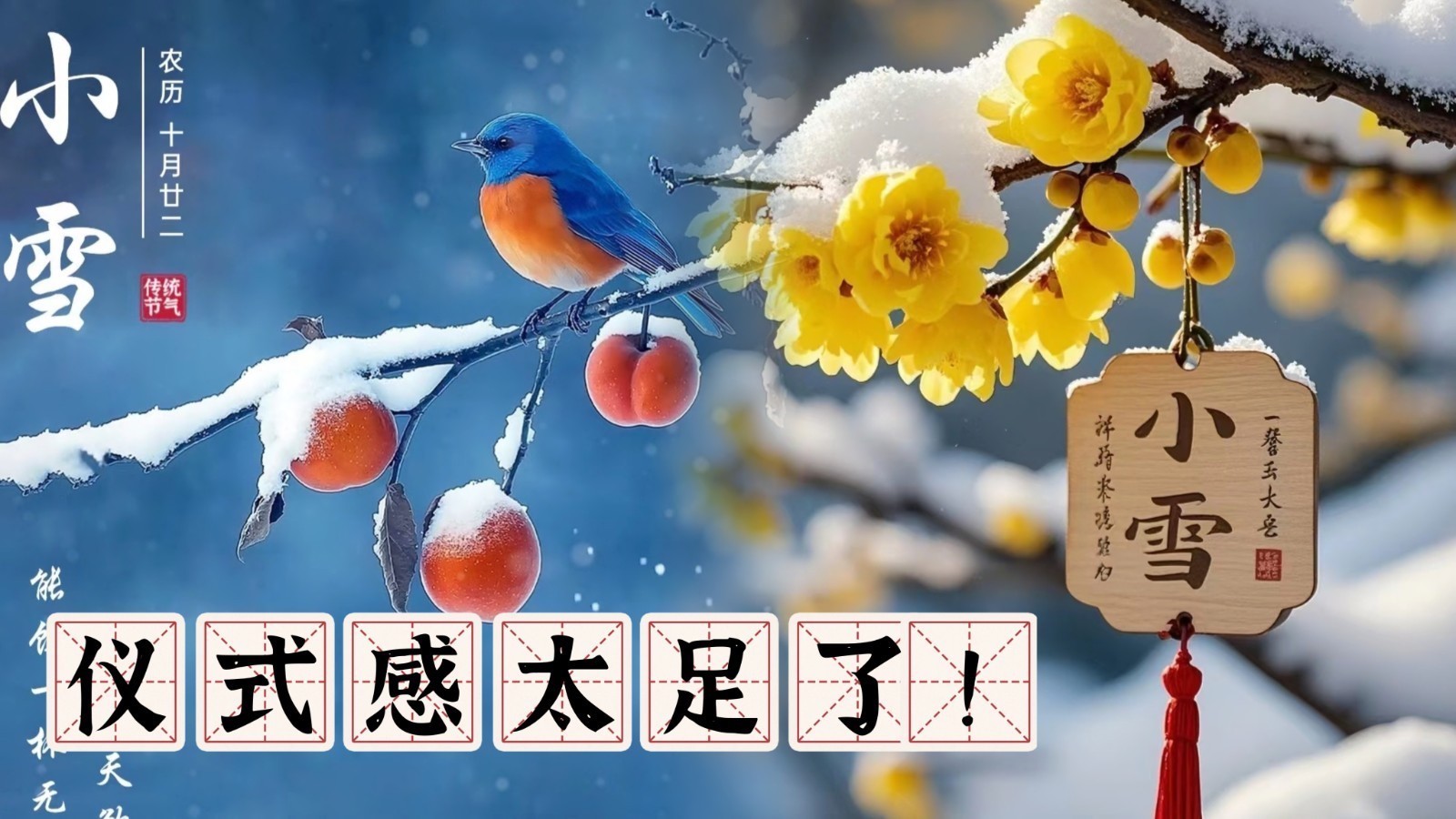 小雪节气仪式感太足了！
