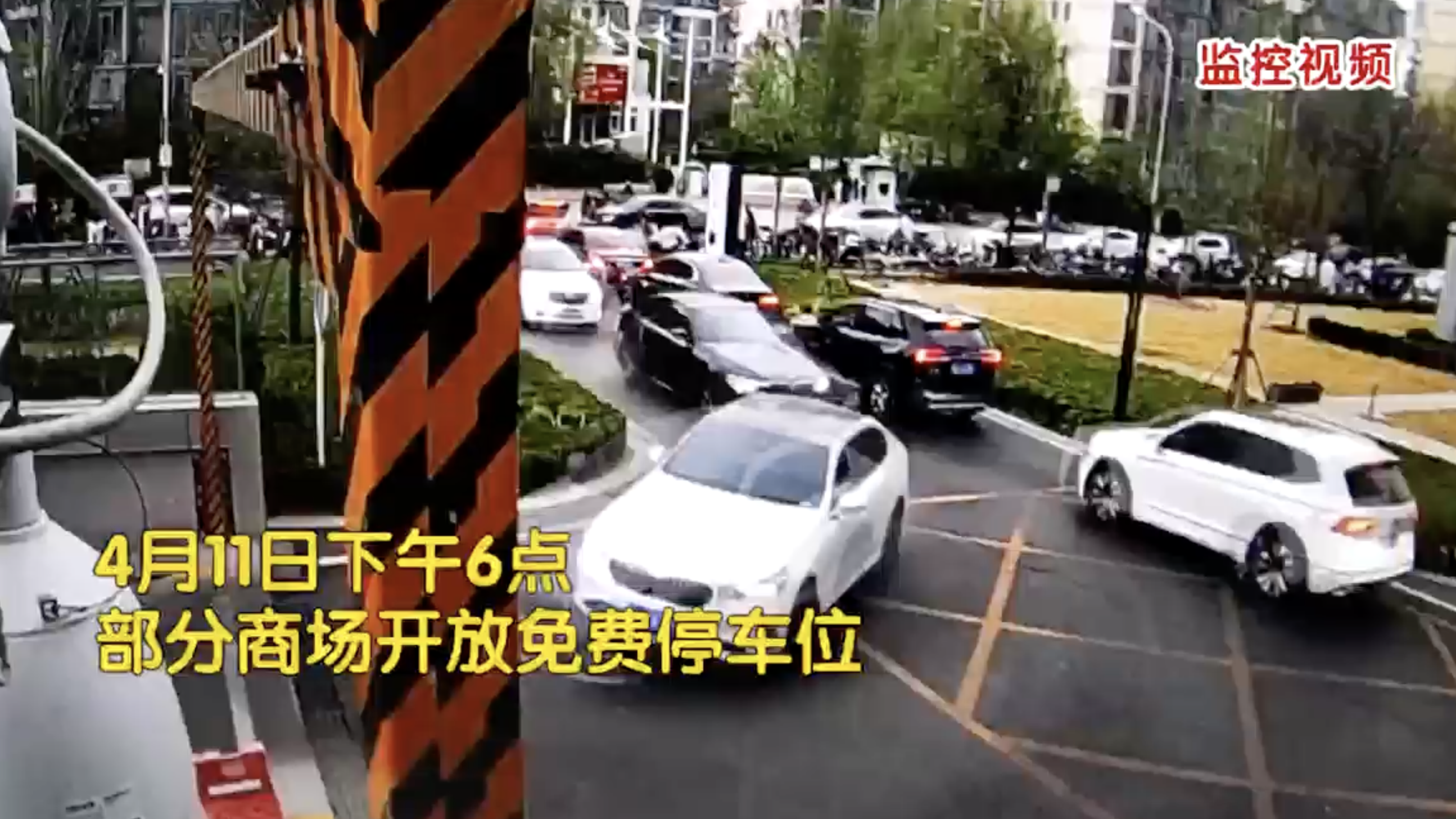 北京海淀一商圈开放地下车库，让老旧社区居民的爱车躲避大风