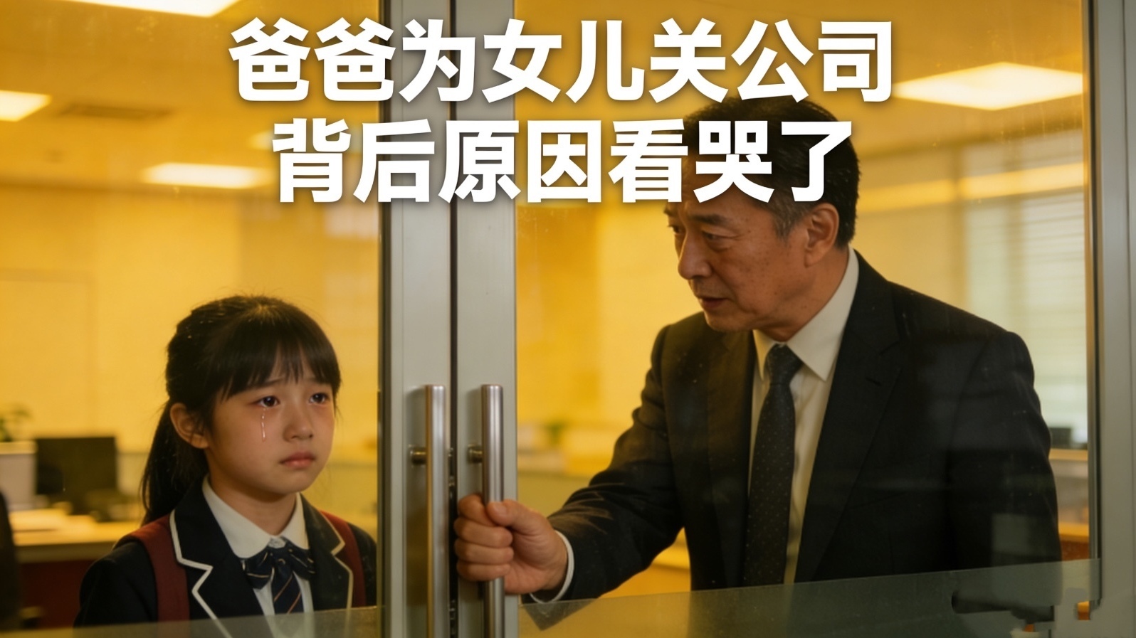 爸爸为女儿关公司 背后原因看哭了