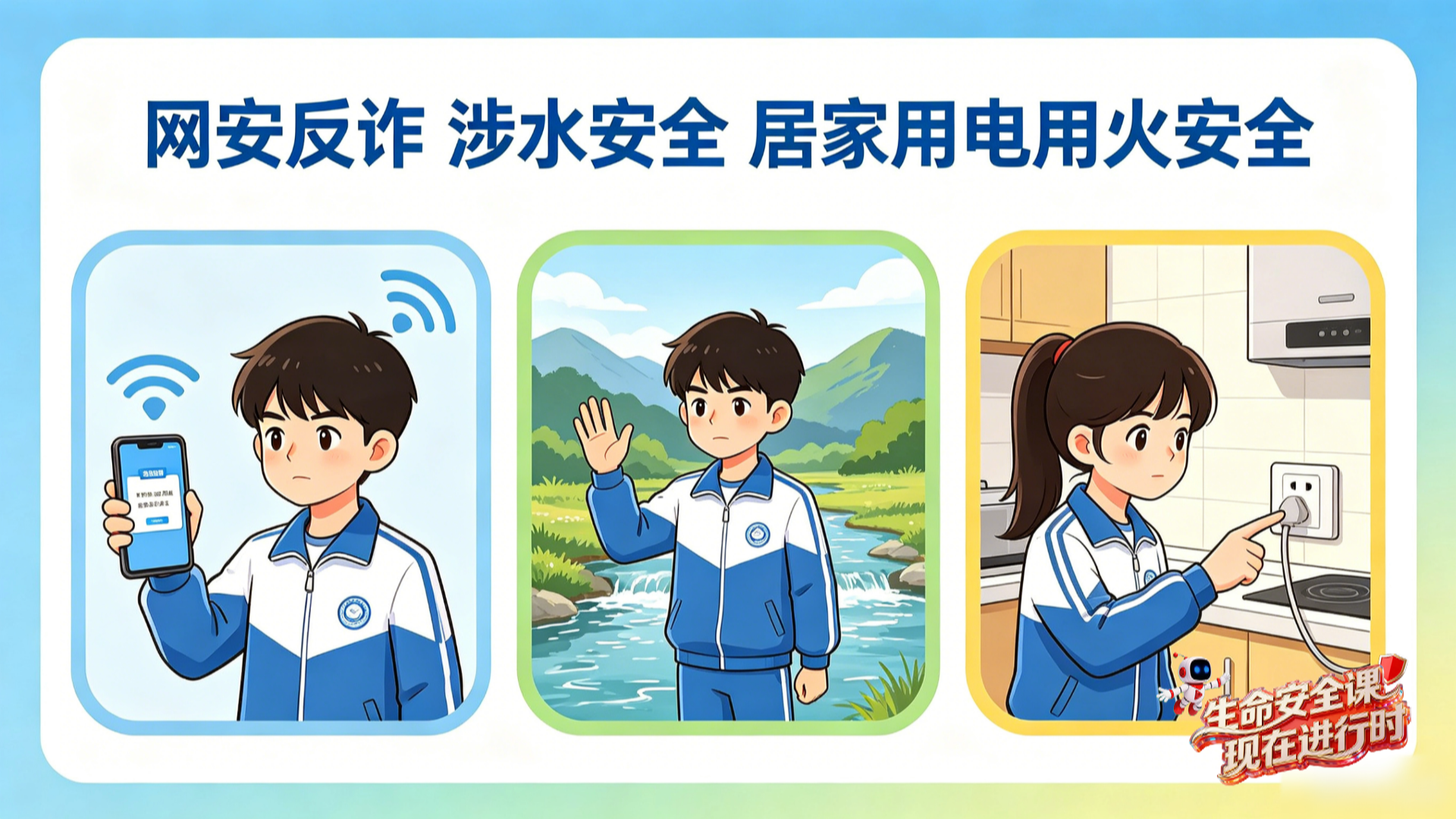 《生命安全课 现在进行时》|网安反诈、涉水安全、居家用电用火安全 《生命安全课 现在进行时》|网安反诈、涉水安全、居家用电用火安全
