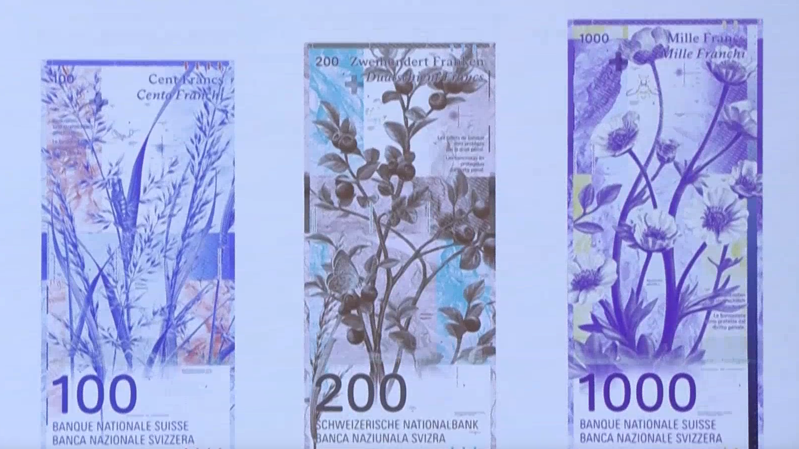 展现自然风貌 瑞士国家银行发布新版纸币设计方案 展现自然风貌 瑞士国家银行发布新版纸币设计方案