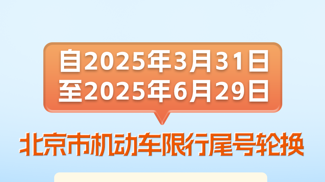 提醒!明日北京机动车限行尾号轮换 提醒!明日北京机动车限行尾号轮换