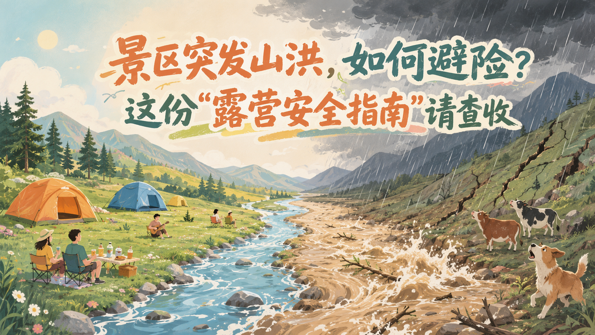 景区突发山洪,如何避险?这份“露营安全指南”请查收 景区突发山洪,如何避险?这份“露营安全指南”请查收