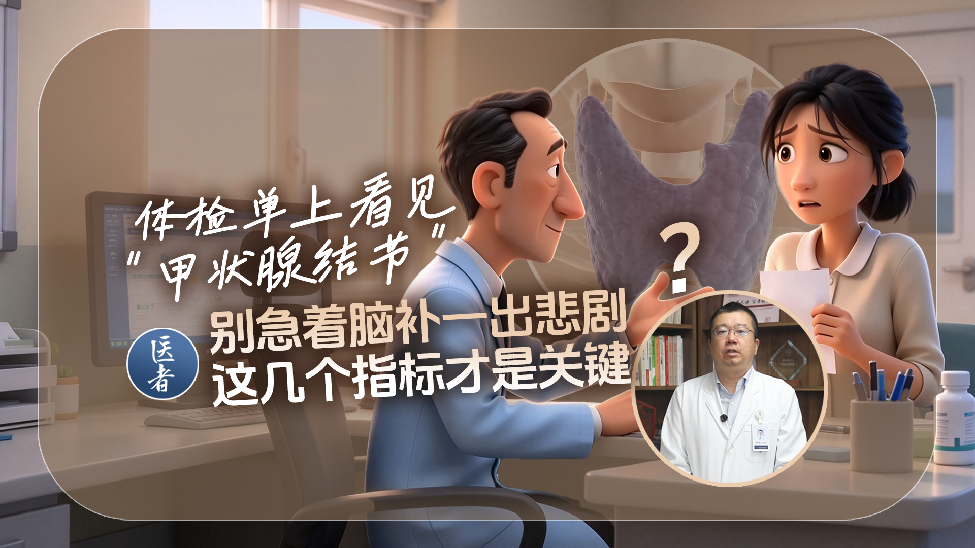 医者｜体检单上看见“甲状腺结节”别急着脑补一出悲剧 这几个指标才是关键
